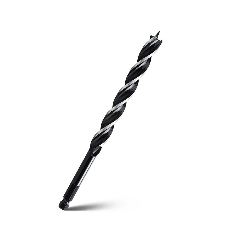 WOBLLMX 9/16'' x 9'' Auger Drill Bit for Wood, Hex Shank Tri Flute Ship Auger Long Drill Bit for Soft and Hard Wood,Tree Stump,Plastic,Drywall and Composite Materials - Image 1